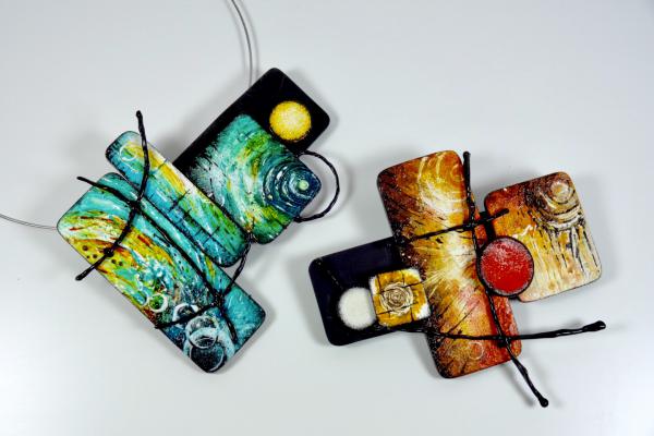 Sylvie Peraud - Triptic brooch and necklace